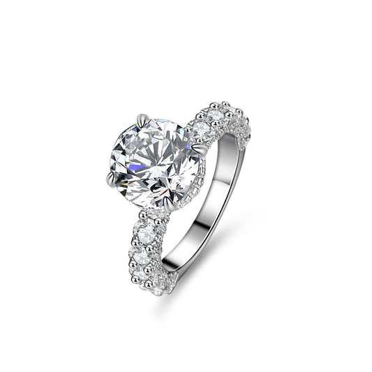 3.0 CT Moissanite | Wedding Ring Engagement Ring Round Cut