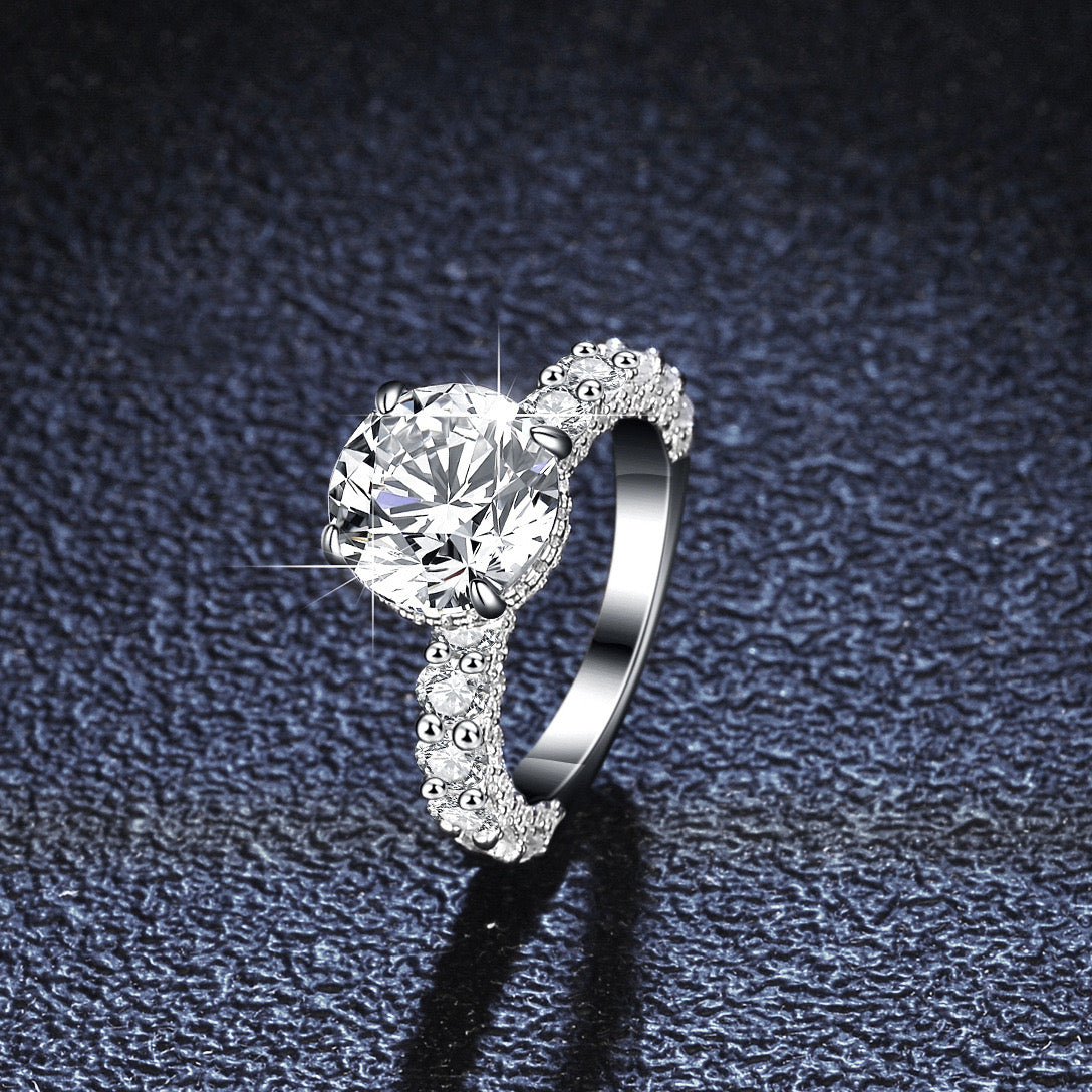 3.0 CT Moissanite | Wedding Ring Engagement Ring Round Cut