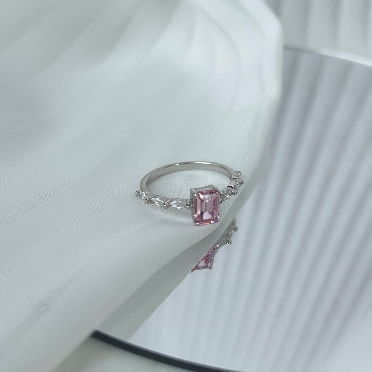 5A Zircon Ring | 925 Sterling Silver | White