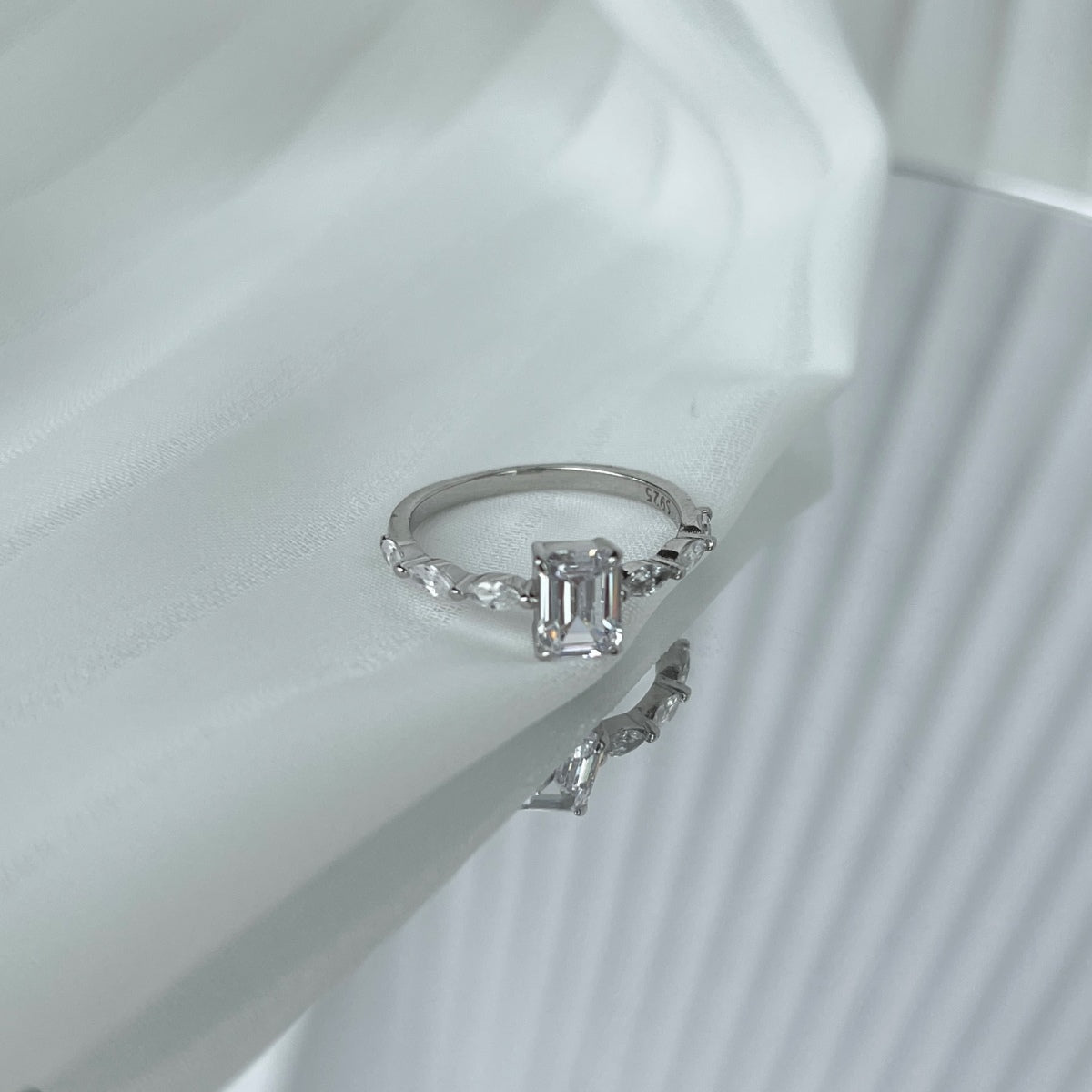 5A Zircon Ring | 925 Sterling Silver | White