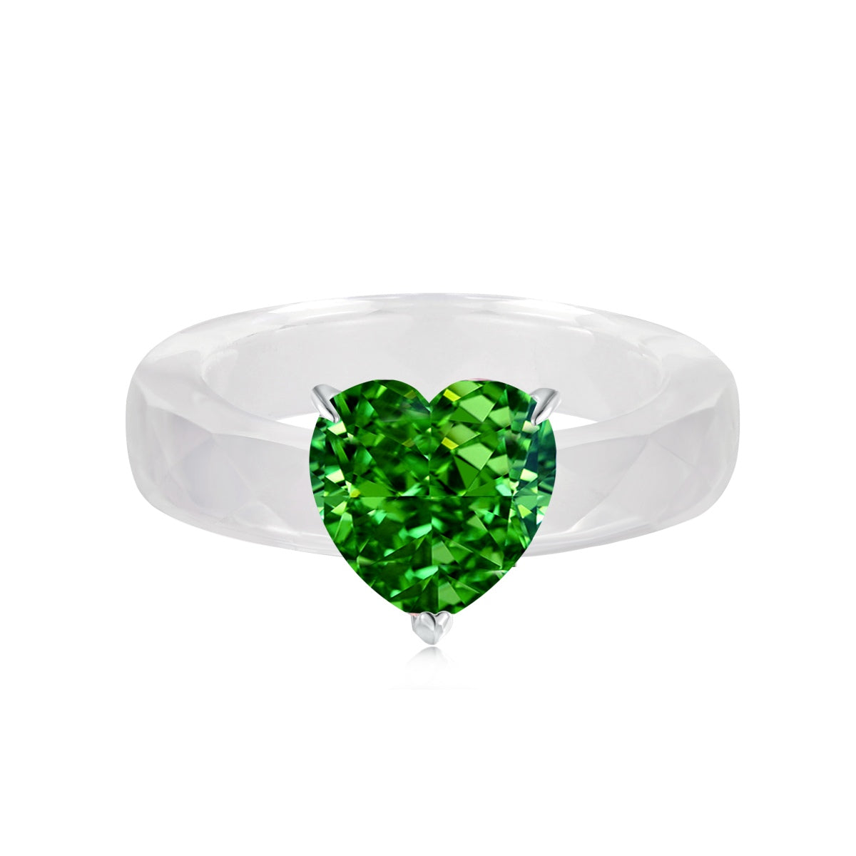 8A Zircon Candy Ring | 925 Sterling Silver | Fenta Heart | Crystal