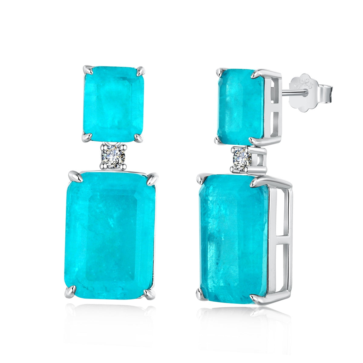 Paraiba Color Earring s925