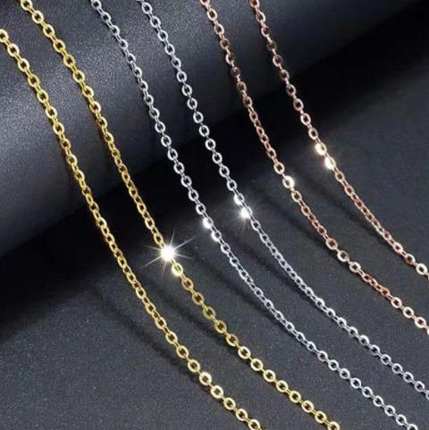 【LIVE】【Hot Sale】s925 Chain Necklace*3 Sterling Silver 925 Plated White/Yellow/Rose Gold