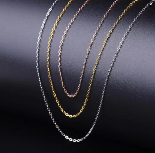 【LIVE】【Hot Sale】s925 Chain Necklace*3 Sterling Silver 925 Plated White/Yellow/Rose Gold
