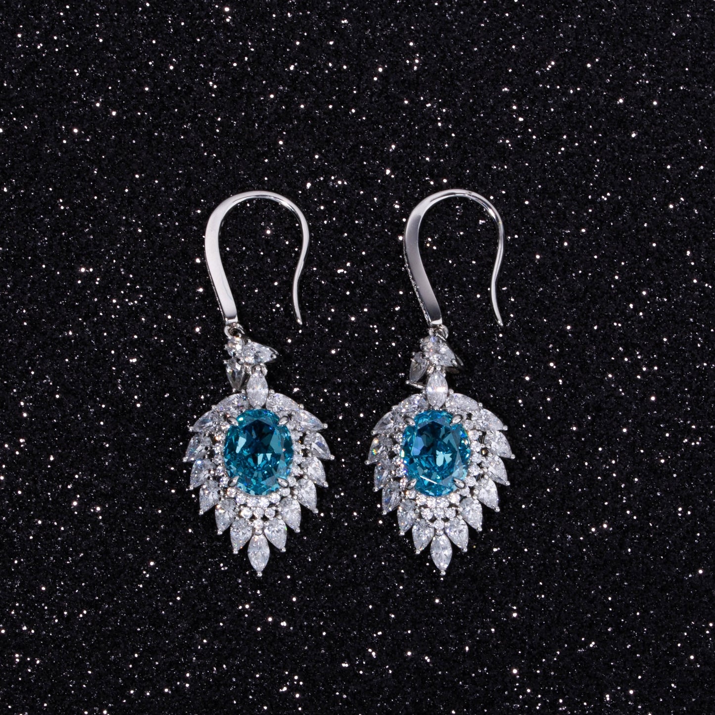 Cubic Zirconia Earring | 925 Sterling Silver | Blue