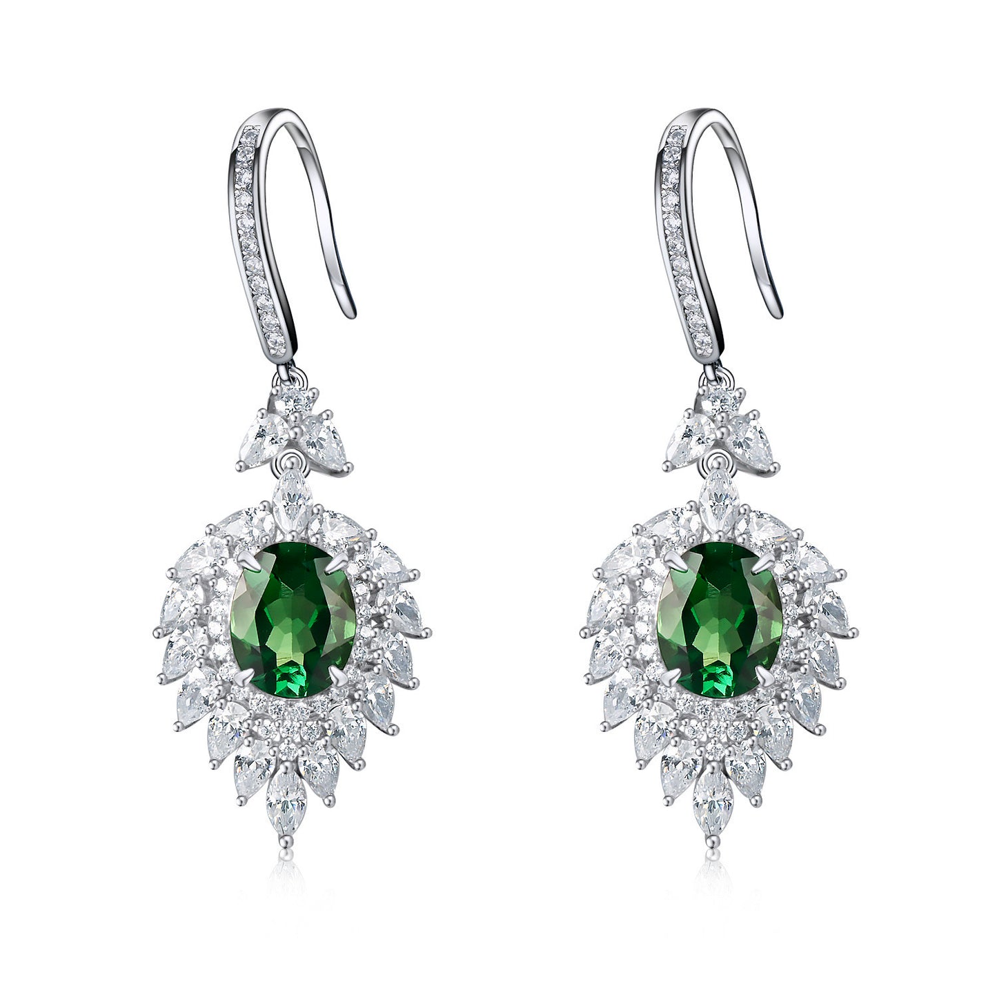 Cubic Zirconia Earring | 925 Sterling Silver | Blue