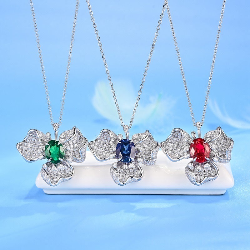 Lab Grown Ruby Necklace