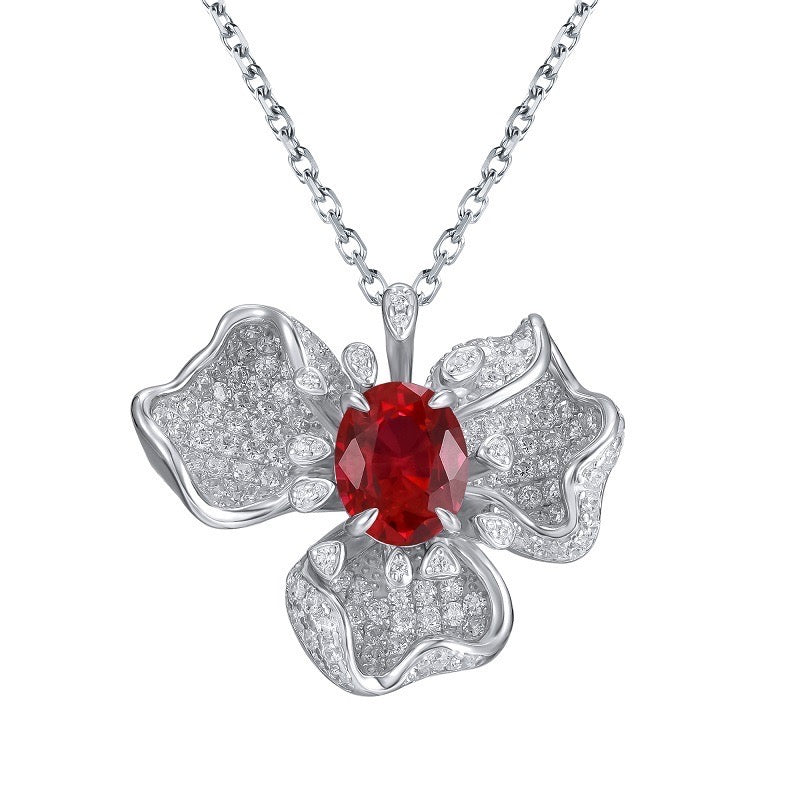 Lab Grown Ruby Necklace