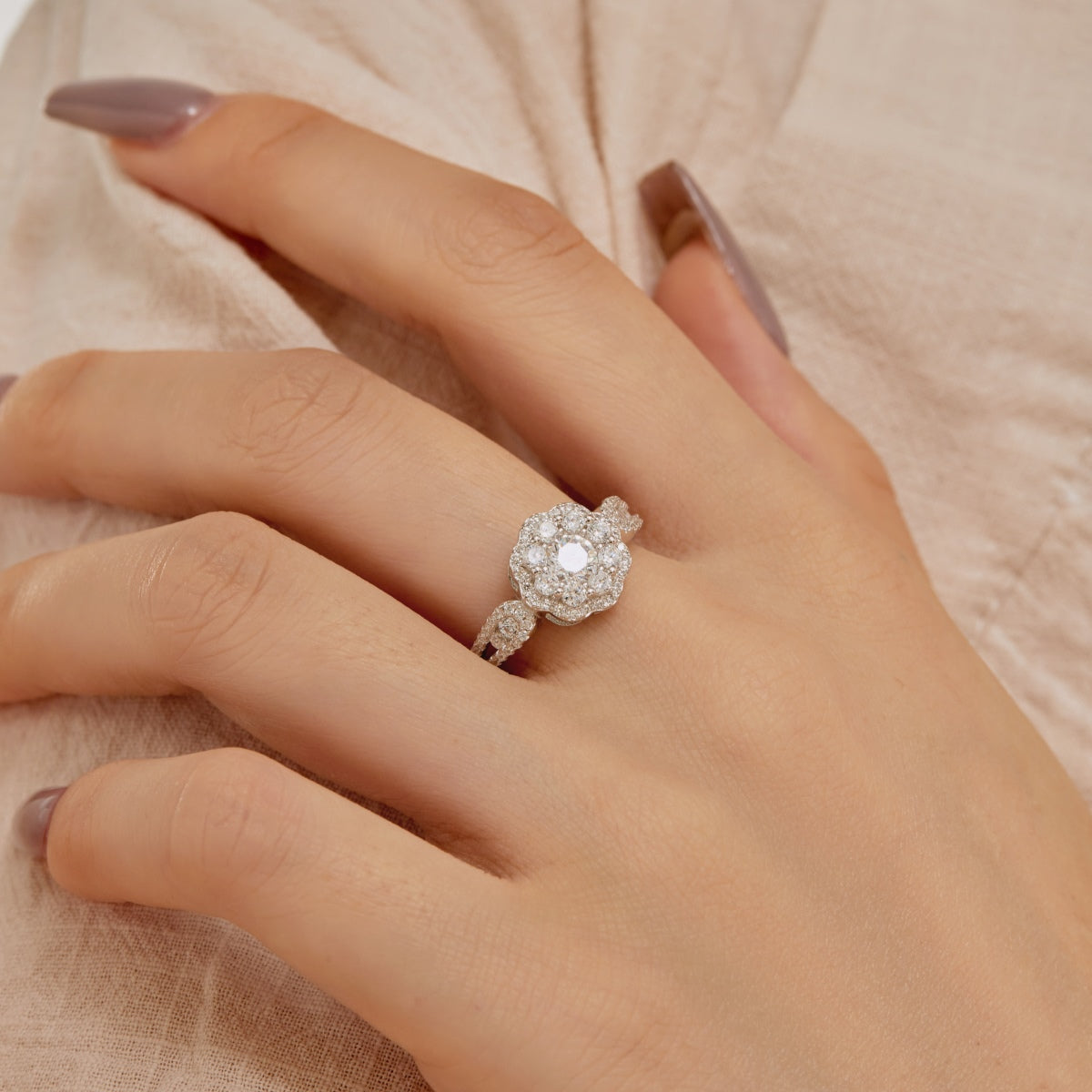 [RAINBOW] Zircon Ring 925 Sterling Silver