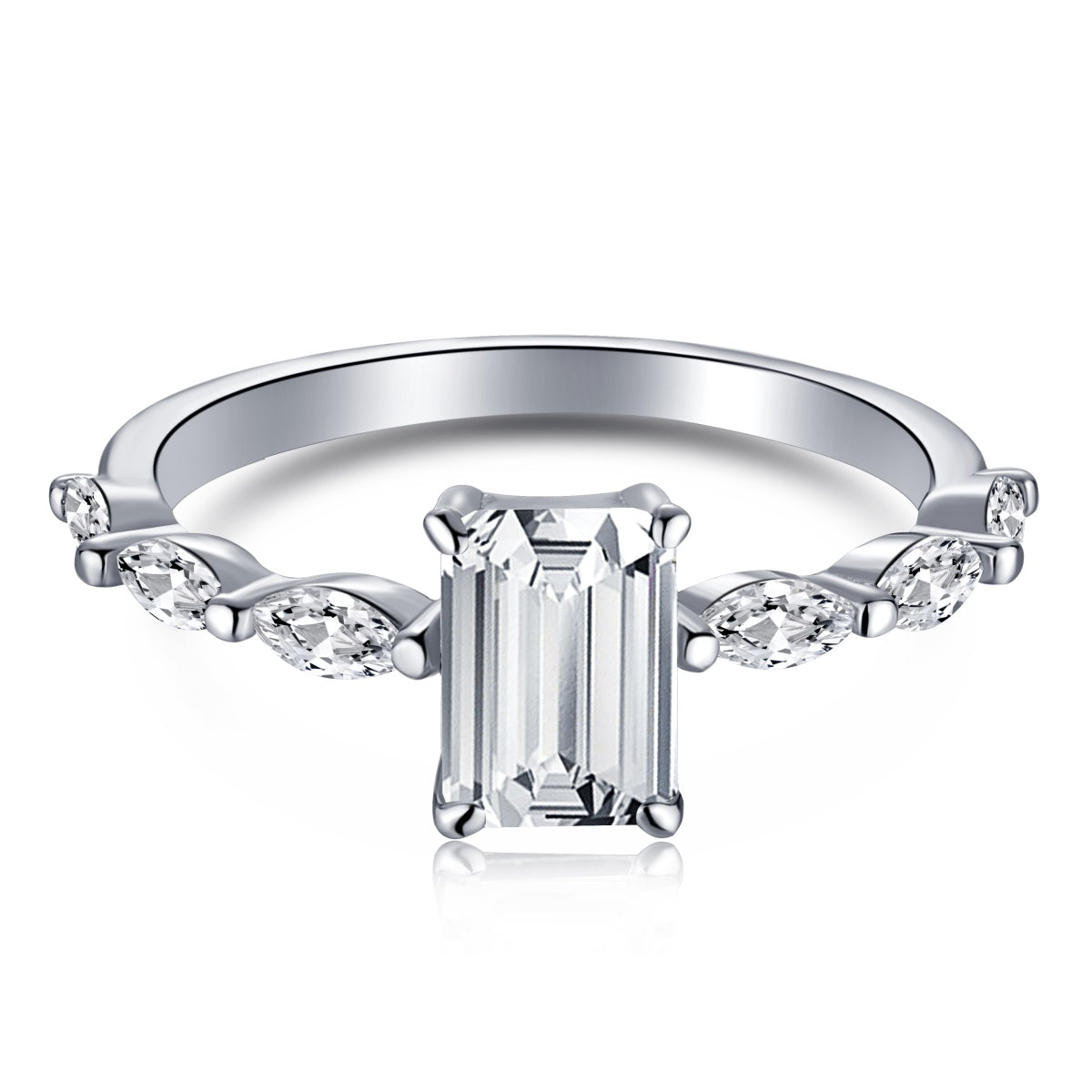 5A Zircon Ring | 925 Sterling Silver | White