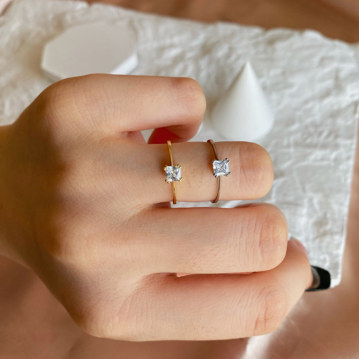 Square Ring Sterling Silver