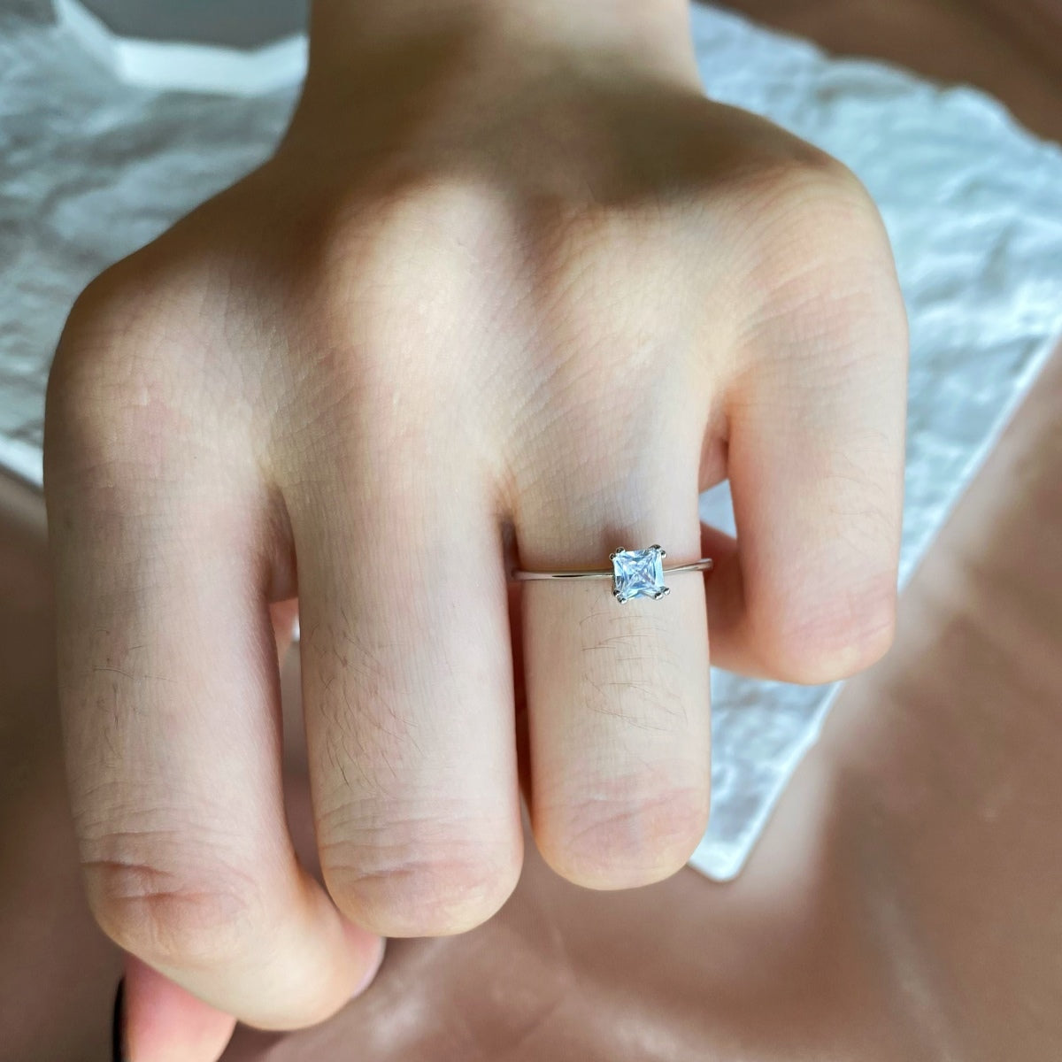 Square Ring Sterling Silver