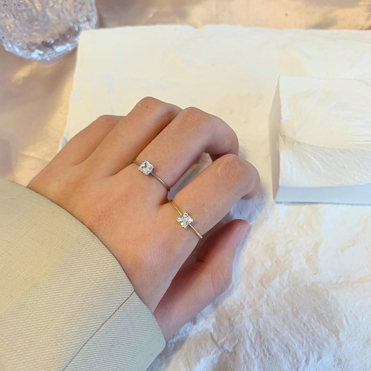 Square Ring Sterling Silver