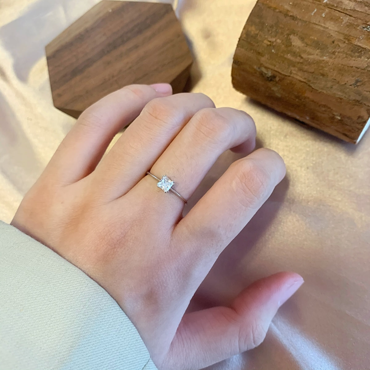 Square Ring Sterling Silver