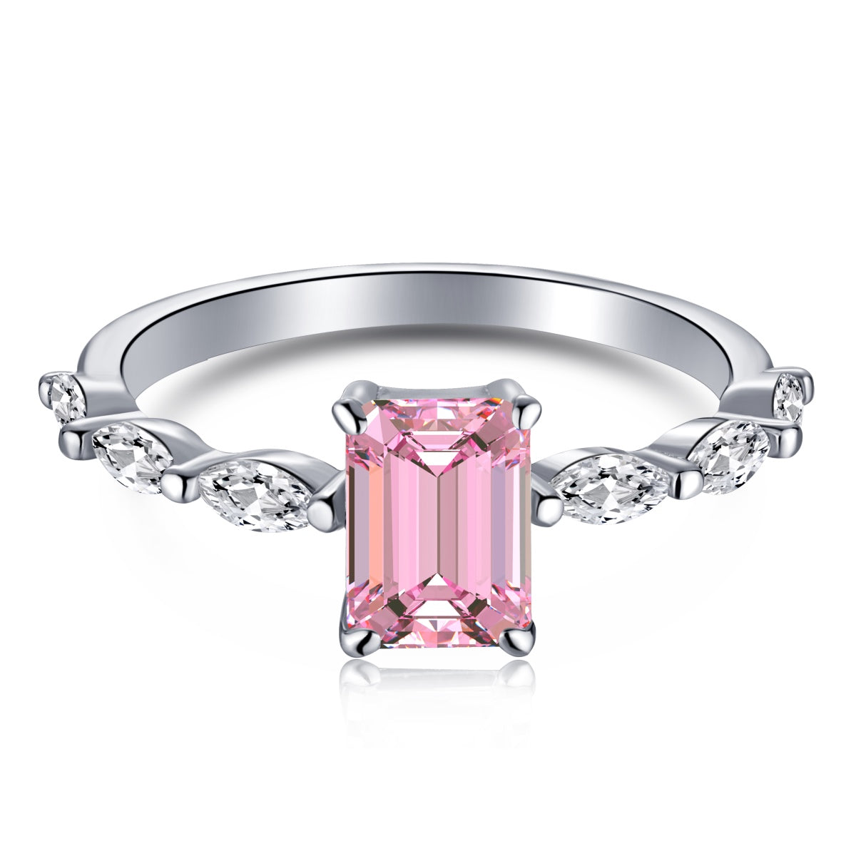 5A Zircon Ring | 925 Sterling Silver | White