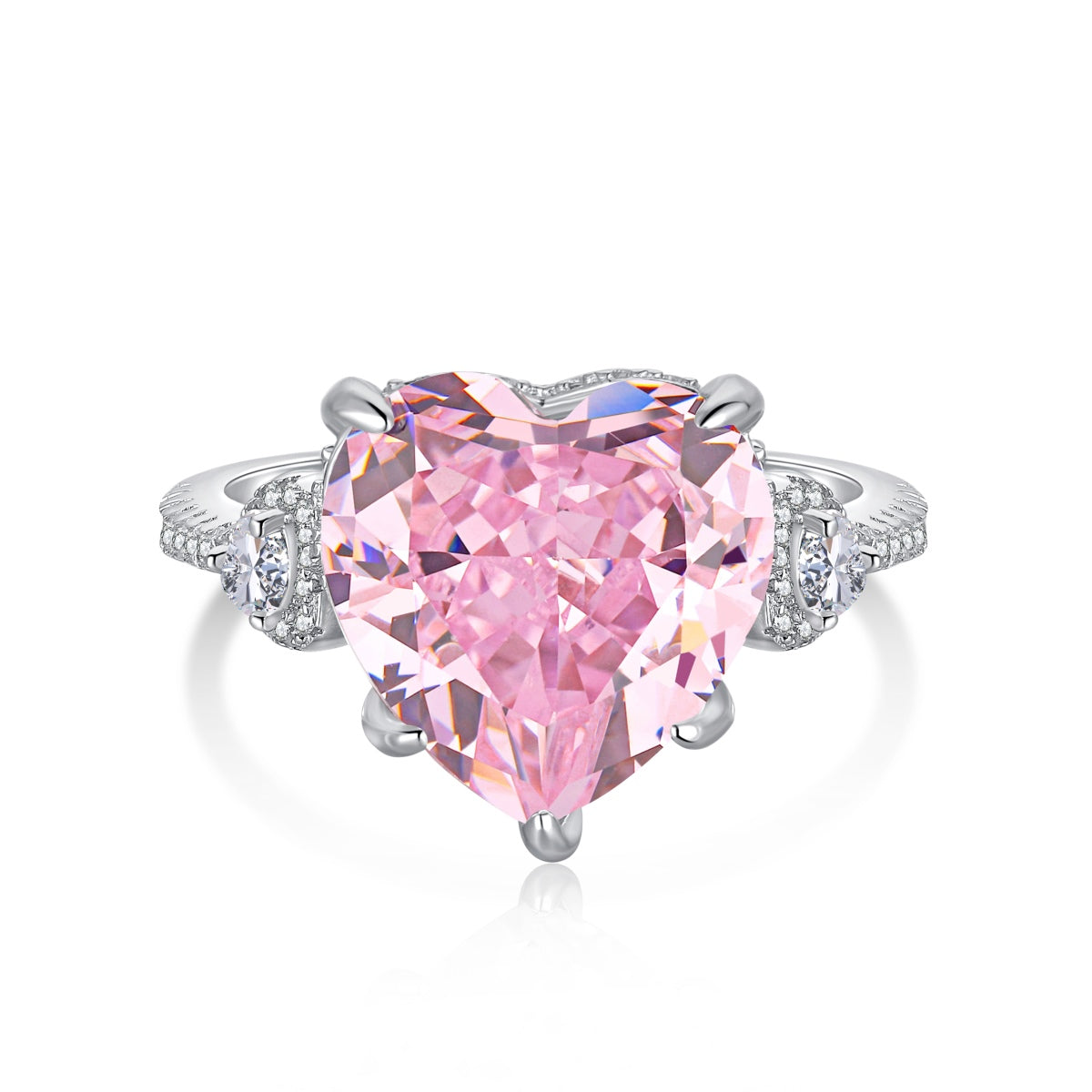 8A Zircon Ring | 925 Sterling Silver |「LOVE YOU」| 6ct
