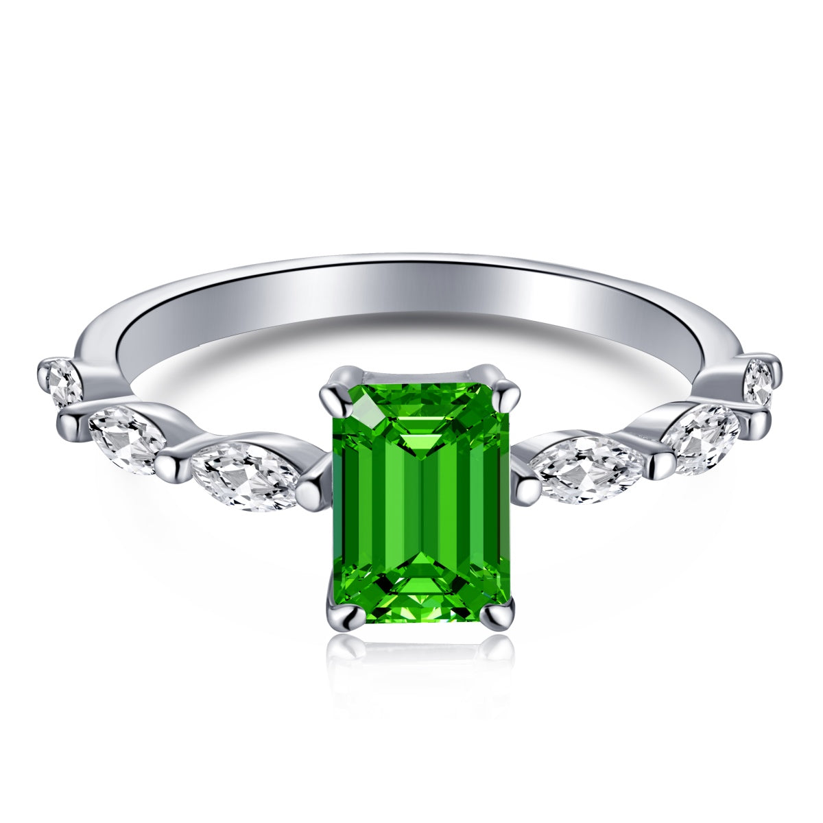 5A Zircon Ring | 925 Sterling Silver | White