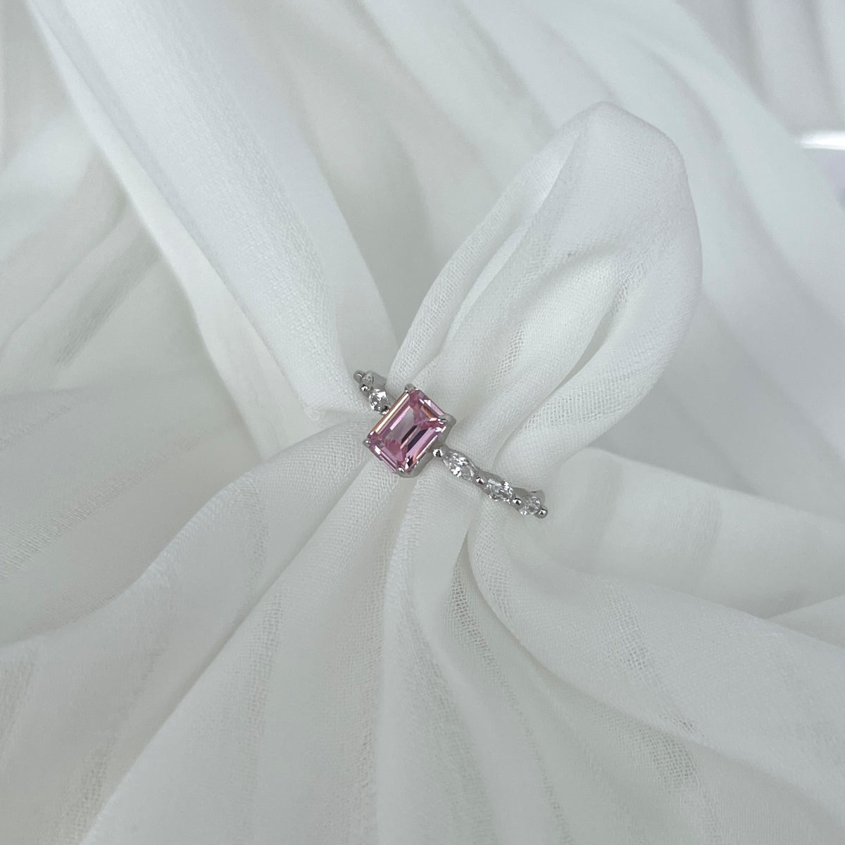 5A Zircon Ring | 925 Sterling Silver | White