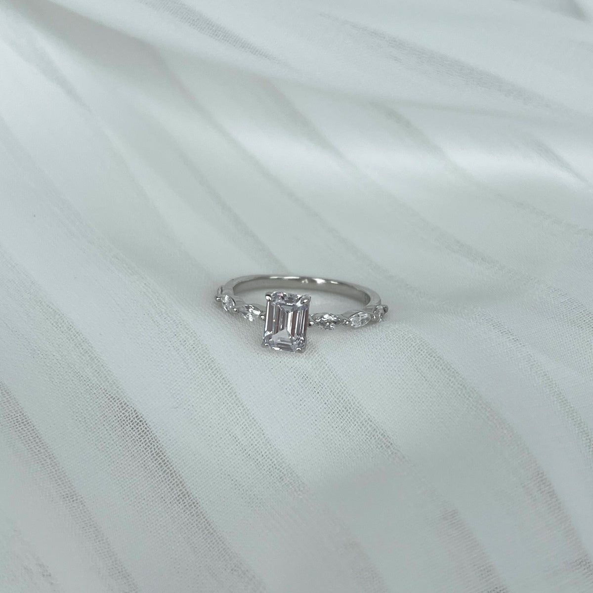 5A Zircon Ring | 925 Sterling Silver | White