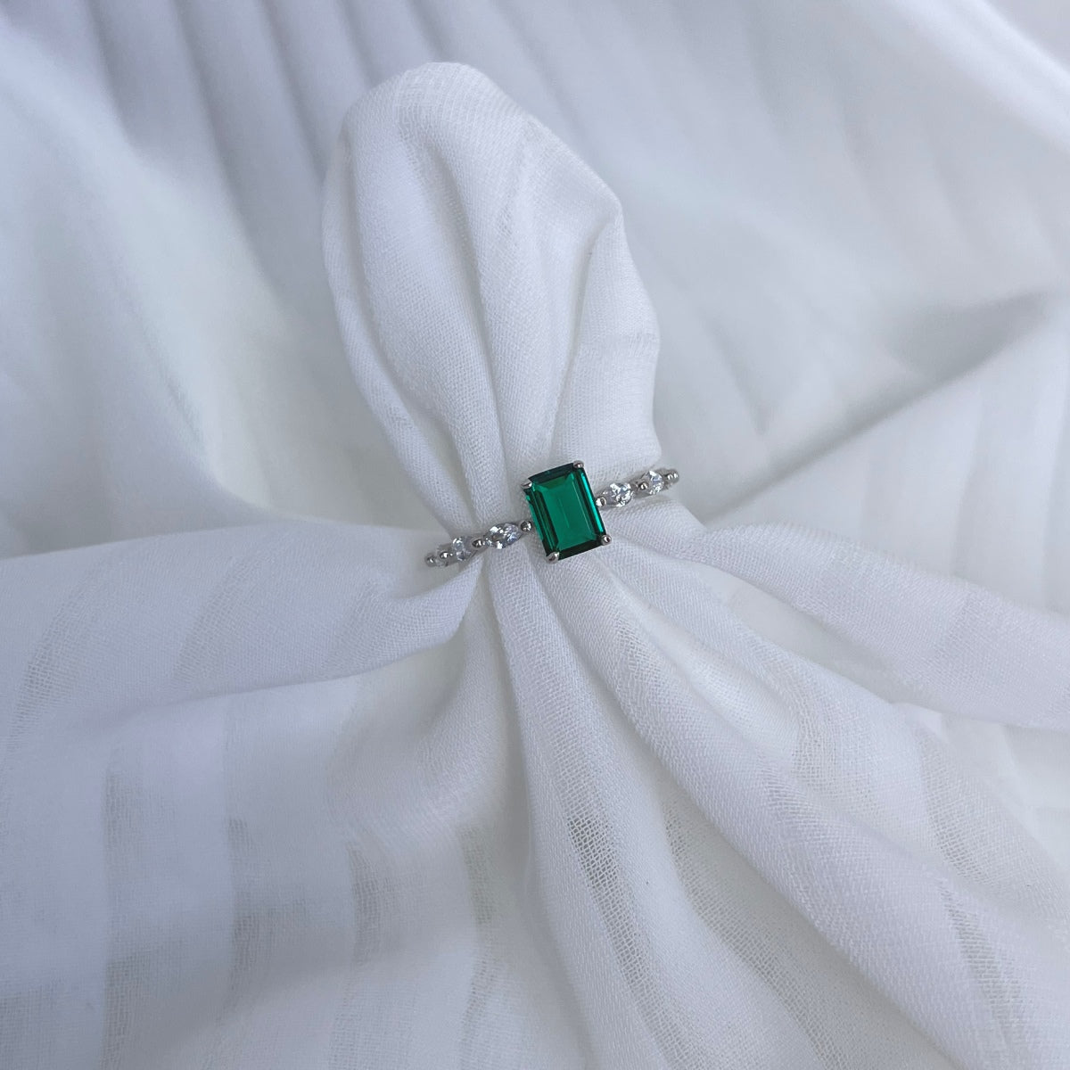 5A Zircon Ring | 925 Sterling Silver | White