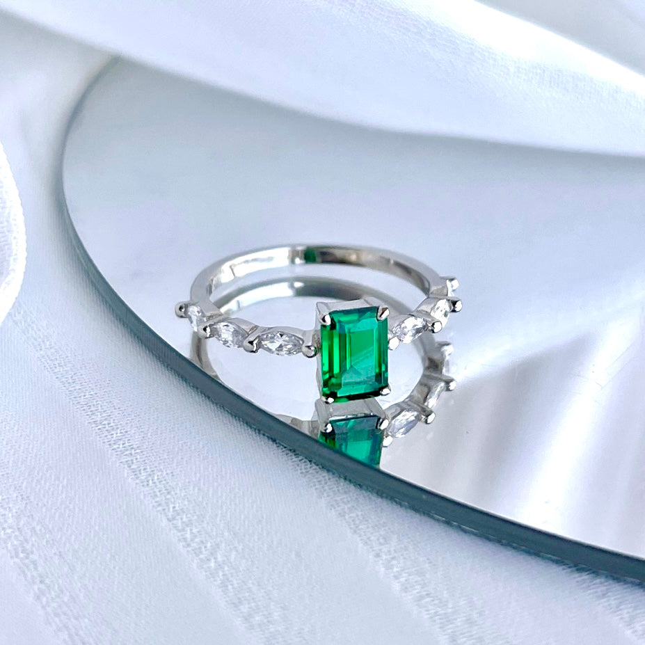 5A Zircon Ring | 925 Sterling Silver | White
