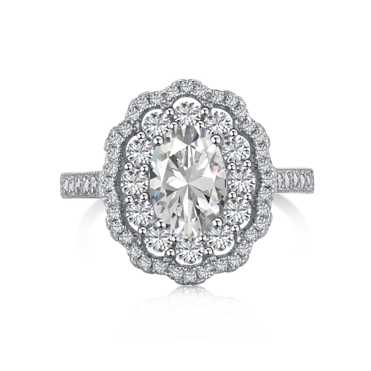 1.5 CT Ring 5A Cubic Zirconia | 925 Sterling Silver | Ruby Color | 0149