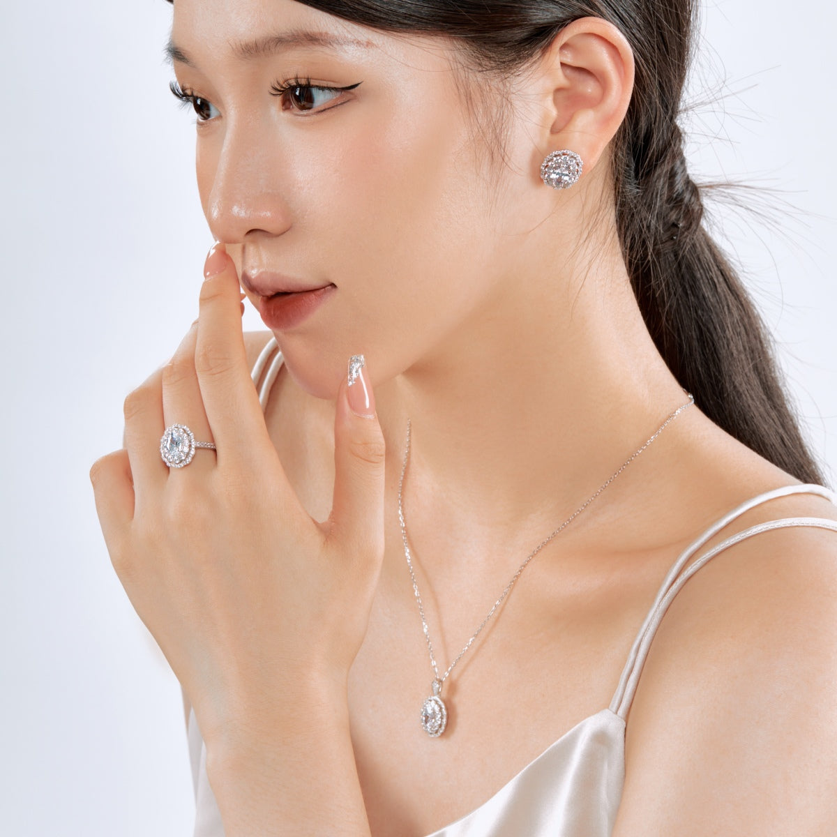 Jewelry Set | 5A Zircon | 925 Sterling Silver | Ruby Color