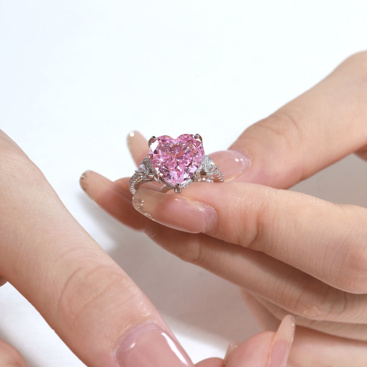 8A Zircon Ring | 925 Sterling Silver |「LOVE YOU」| 6ct