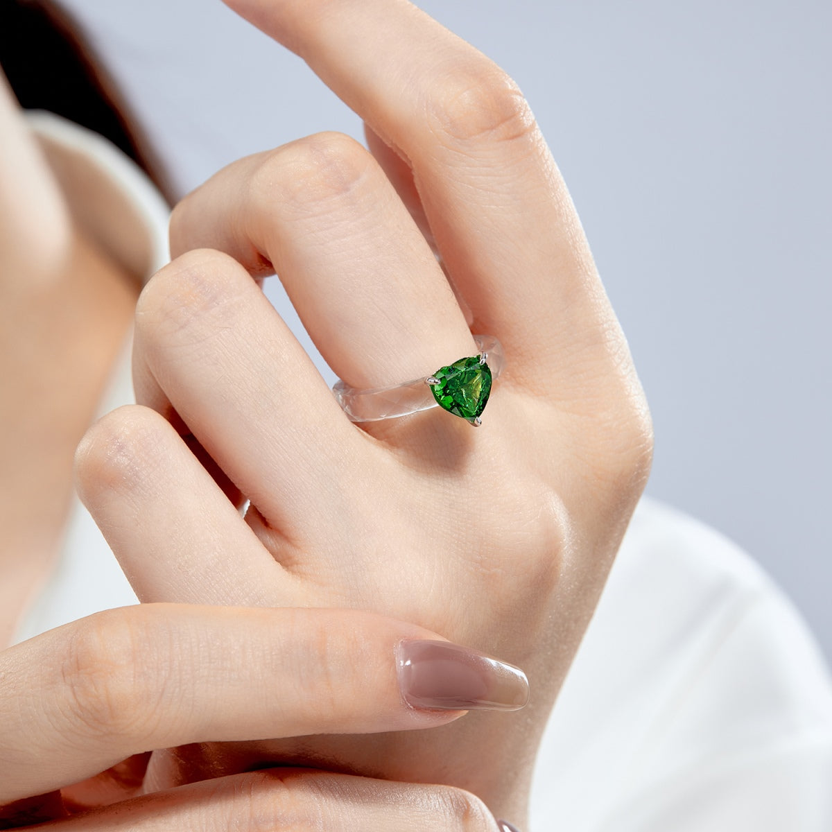8A Zircon Candy Ring | 925 Sterling Silver | Fenta Heart | Crystal