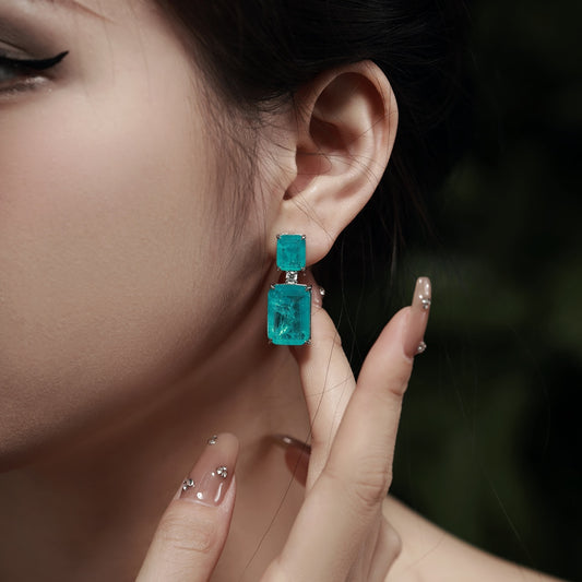 Paraiba Color Earring s925