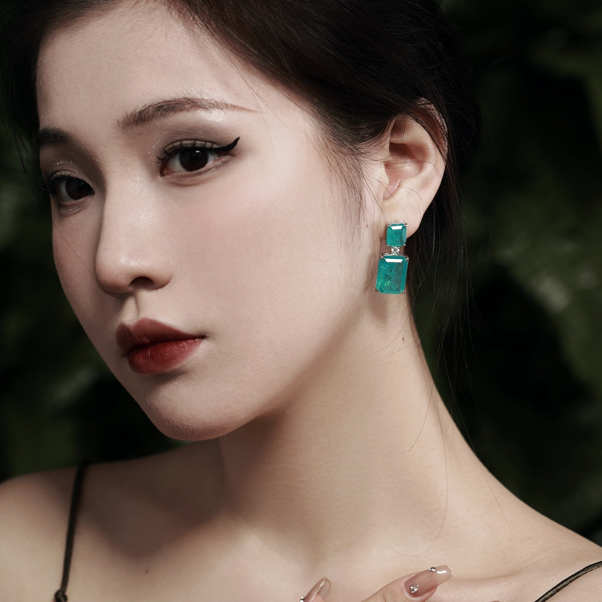 Paraiba Color Earring s925