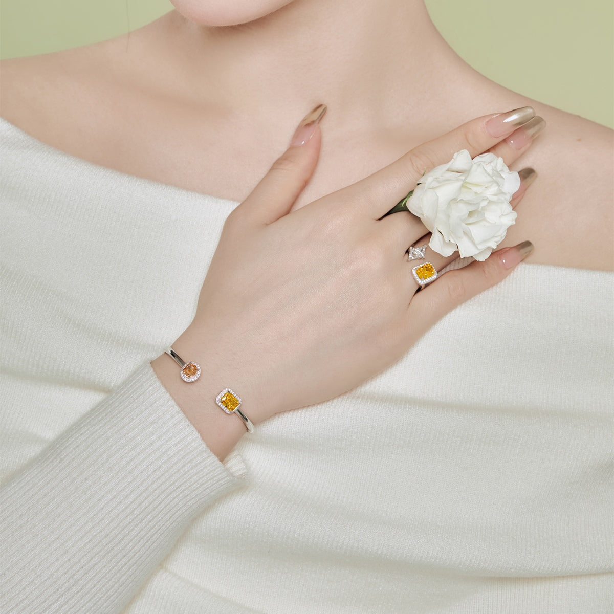 8A Zircon Bangle | 925 Sterling Silver