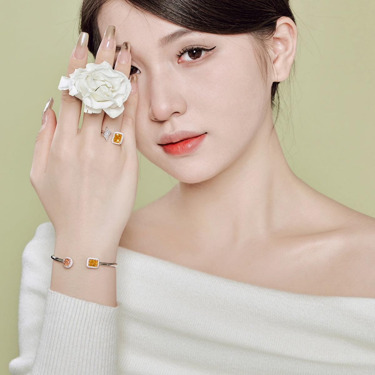 8A Zircon Bangle | 925 Sterling Silver
