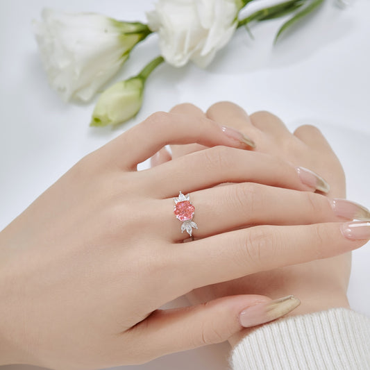 925 Sterling Silver | 8A Cubic Zirconia Ring Pink
