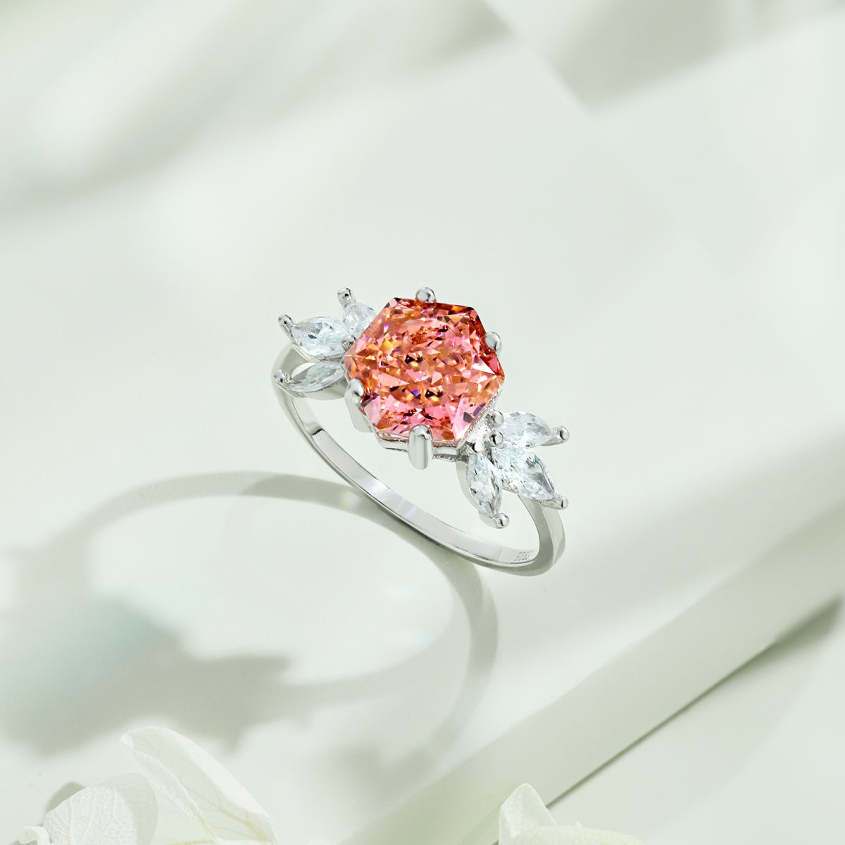 925 Sterling Silver | 8A Cubic Zirconia Ring Pink
