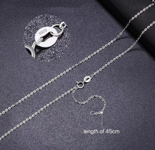 【LIVE】【Hot Sale】s925 Chain Necklace*3 Sterling Silver 925 Plated White/Yellow/Rose Gold